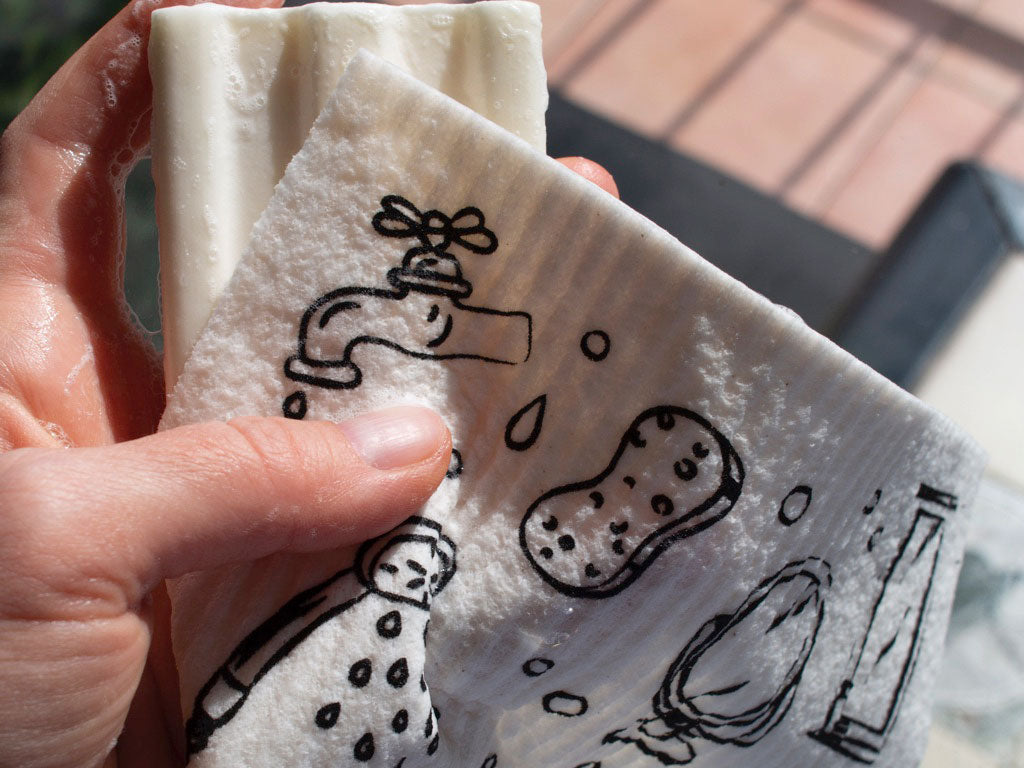 Pano esponja - Lavável e compostável