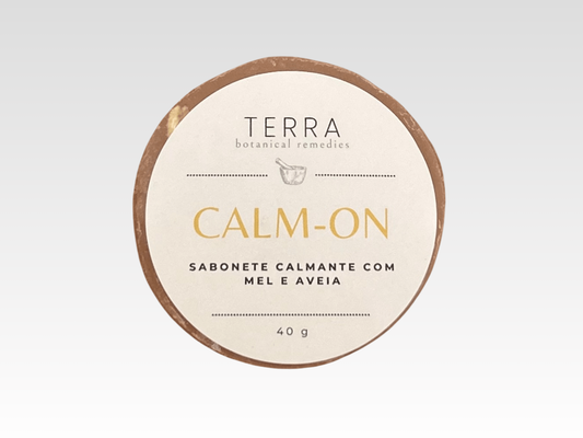 Sabonete calmante de aveia e mel