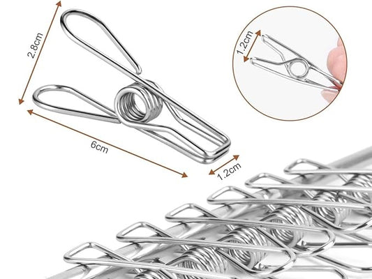 Molas para Roupa em Aço Inoxidável (Pack 5 unidades)
